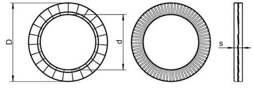 DIN 25201 nord-lock washer dimension