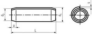 DIN 7343 spiral pins dimension