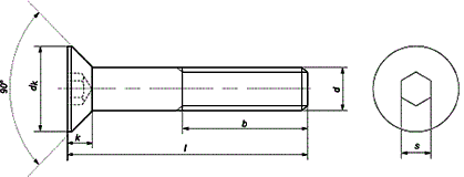 DIN 7991 Flat Countersunk Head Socket Cap Screws