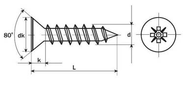 DIN 7505A chipboard screws