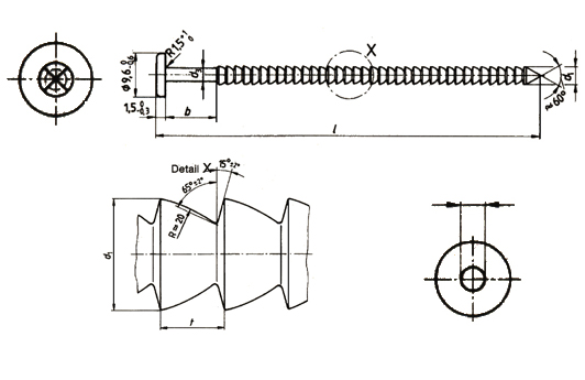 DIN 68163 pallet screws