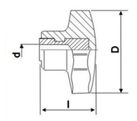 female thread star knob drawing