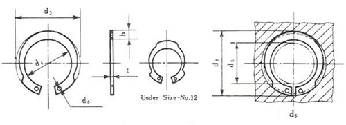 M1308 JV/DHI Inverted Lug Internal Circlips