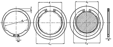 M1408 AV/DSI Inverted Lug External Circlips